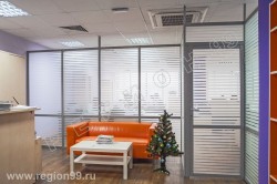 офисная перегородка стеклянная система 50 